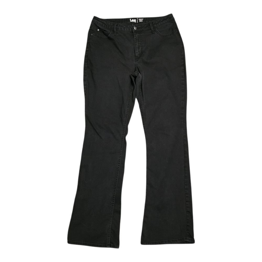 Lee Size 14 Bootcut Mid Rise Regular Fit Black Jeans